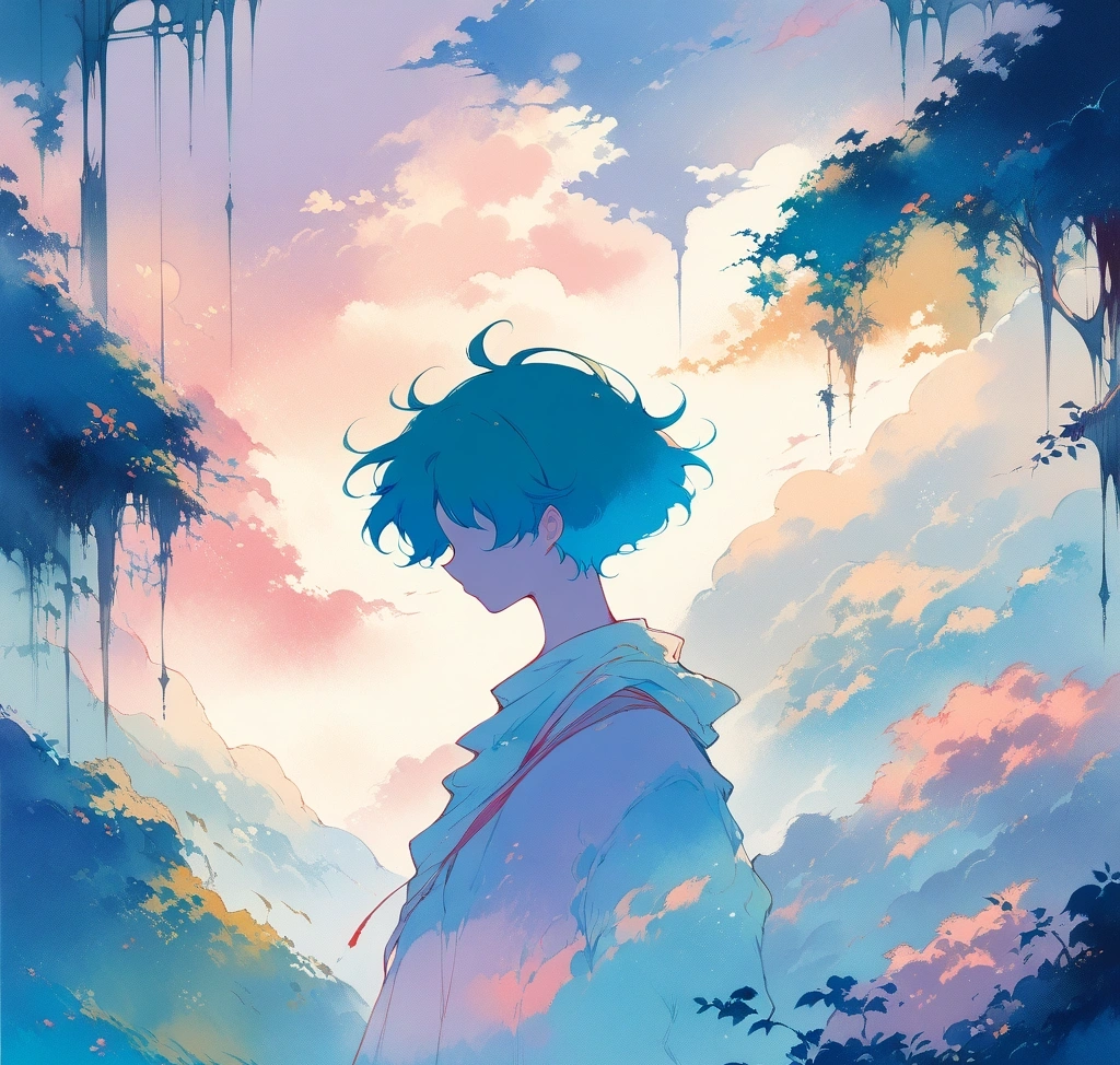 깔끔하고 세련된 오브제 일러스트 대상포진 신경 보호: 잠복 바이러스 활성화 신경 손상 리스크 및 면역 방어선 구축 전략 - 깔끔하고 세련된 오브제 일러스트