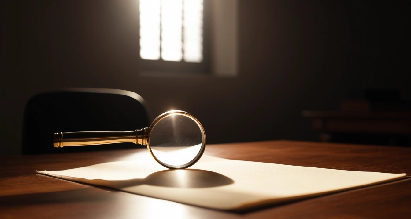 concept of a heavy brass magnifying glas 1