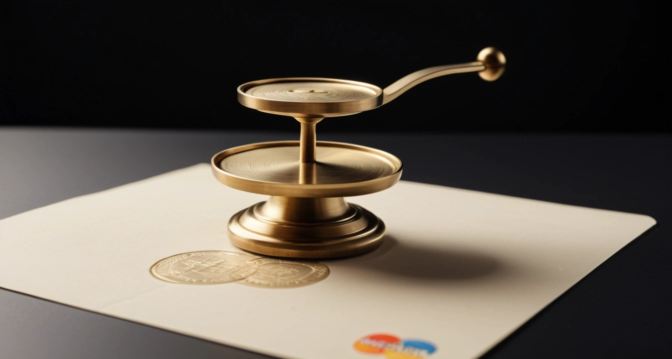 concept of an antique brass balance scal 1