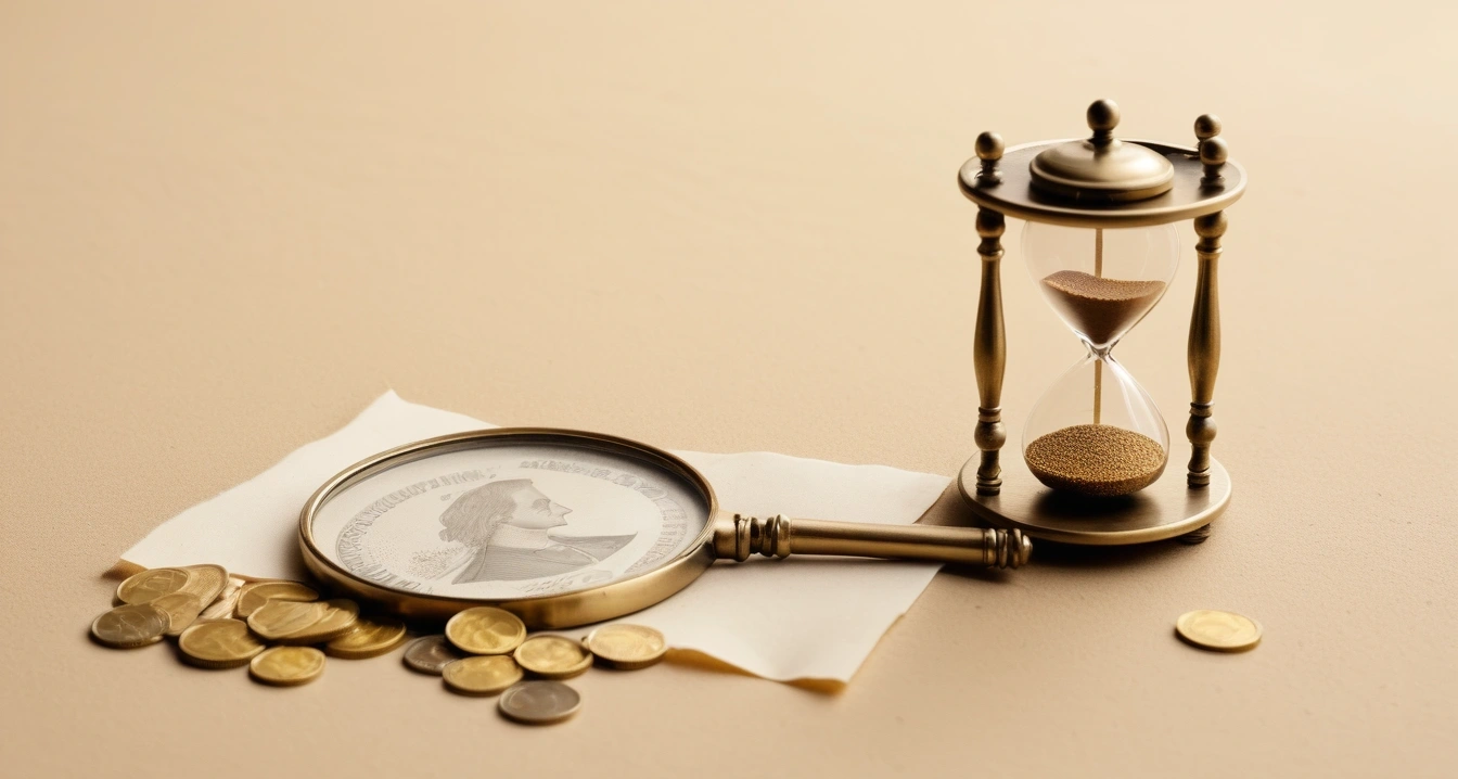 concept of an antique brass hourglass wi 1