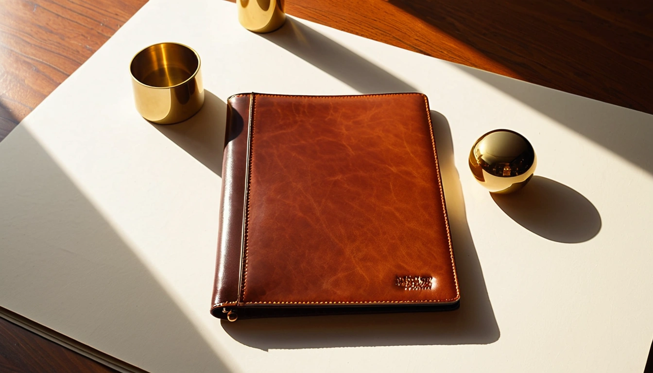 100 a blank leather portfolio be 3