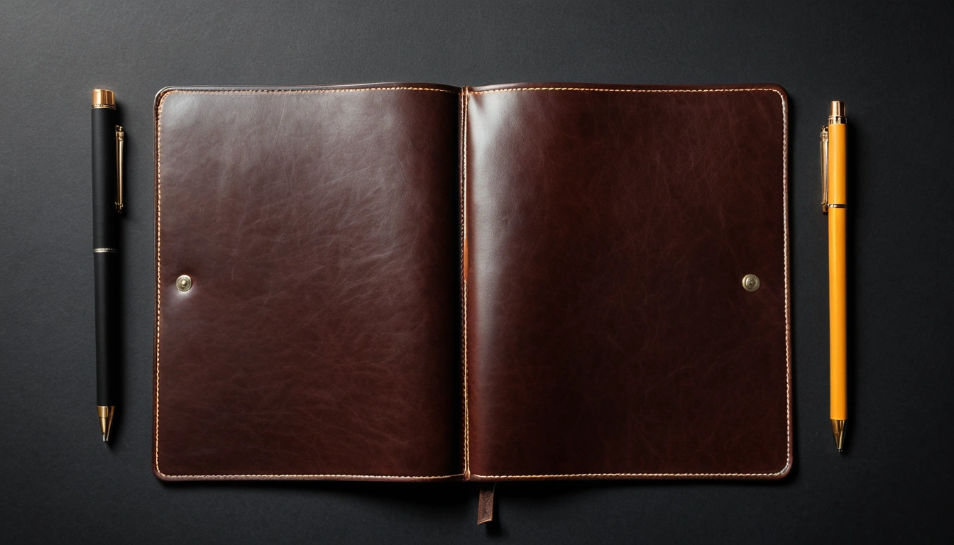 24 a blank dark leather portfol 3