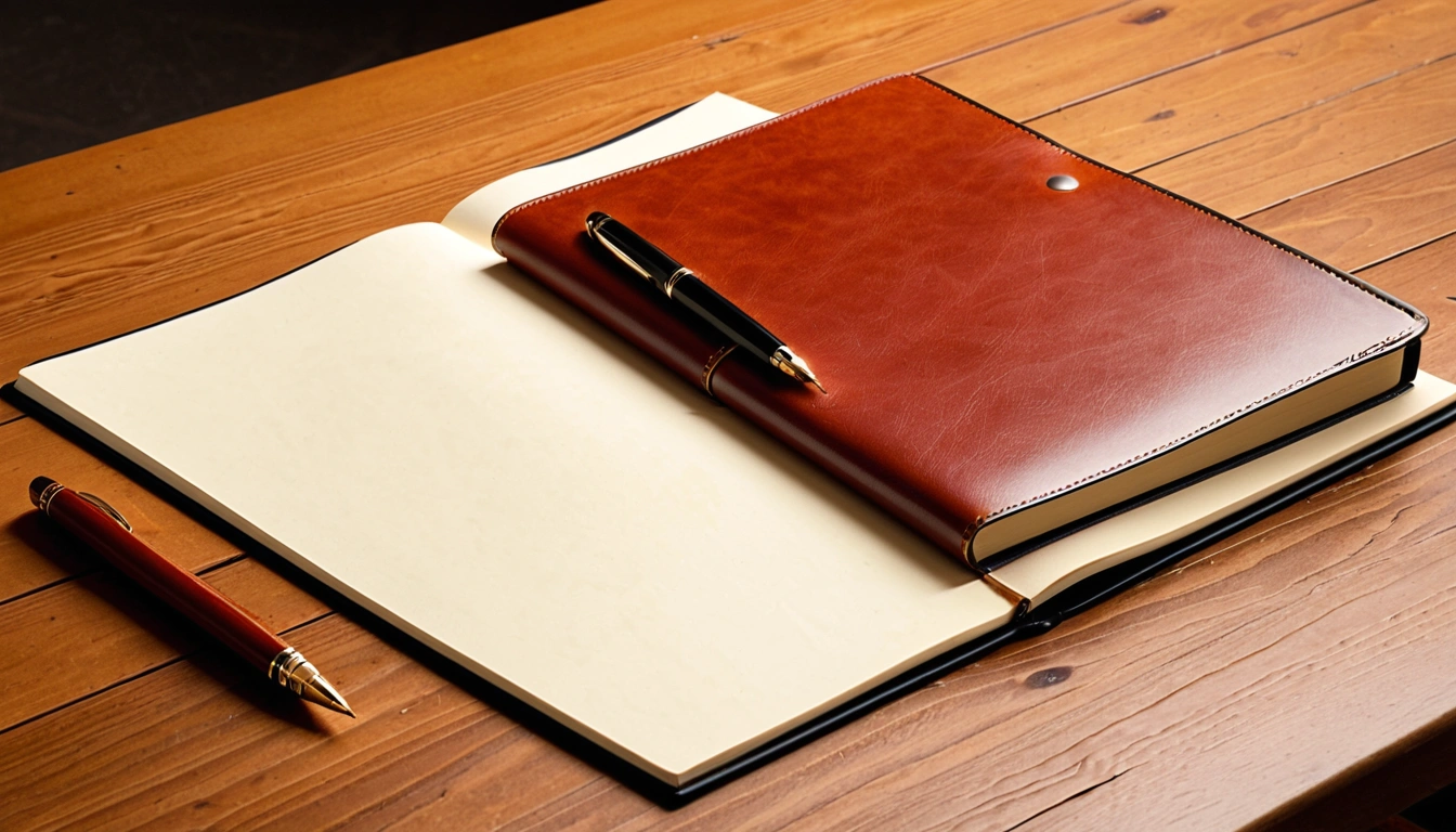 6 a blank leather portfolio an 2