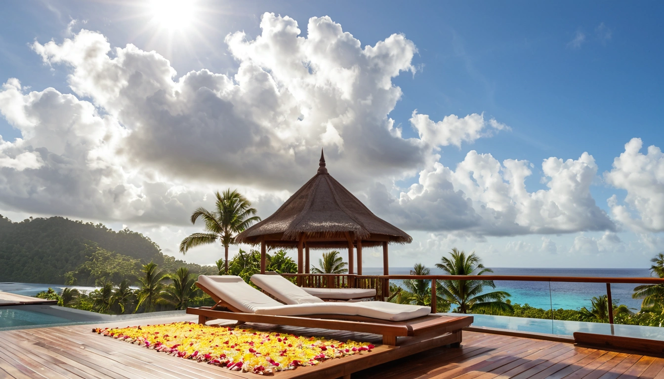 8 a luxury wooden villa balcon 2