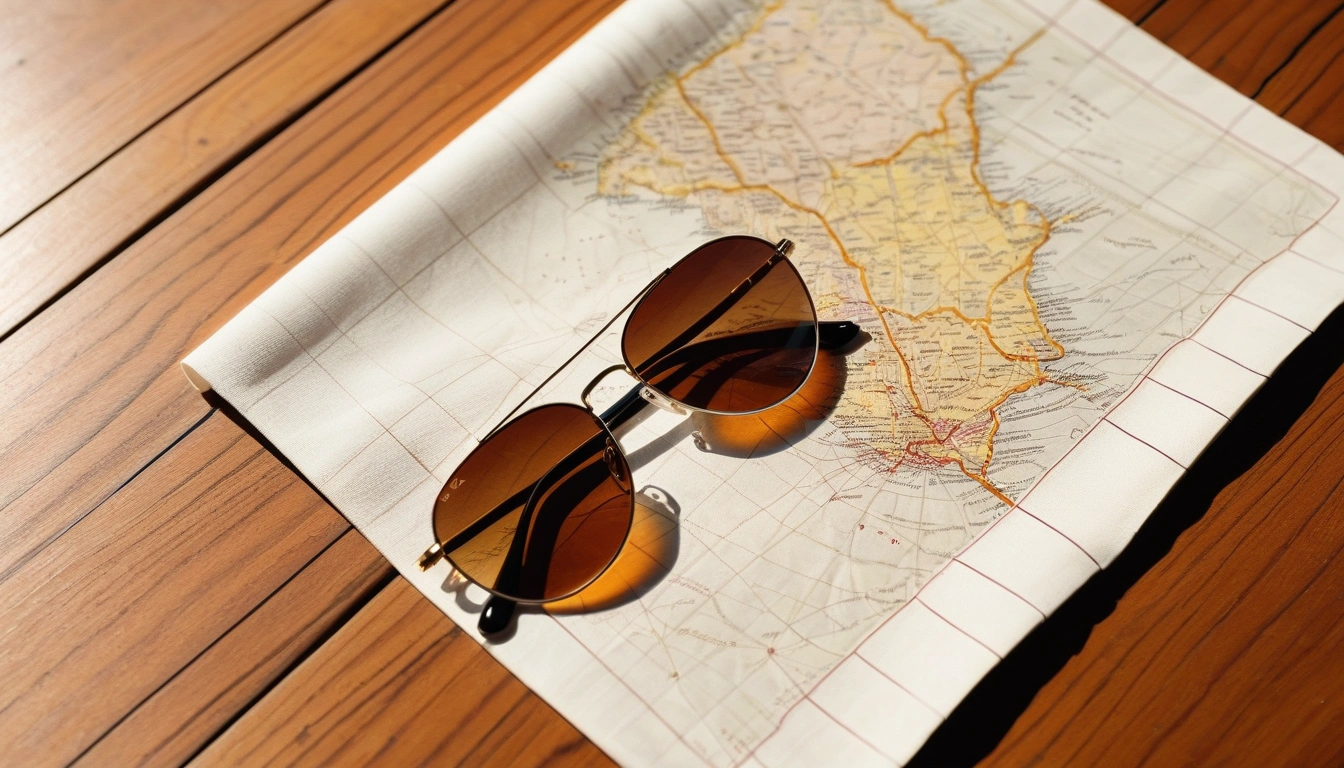 a pair of vintage leather sunglasses res 3 1