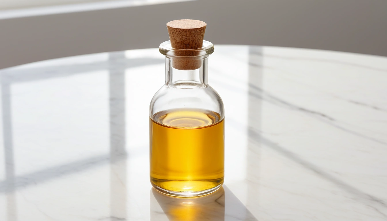 clear glass bottle of mct oil next small 2