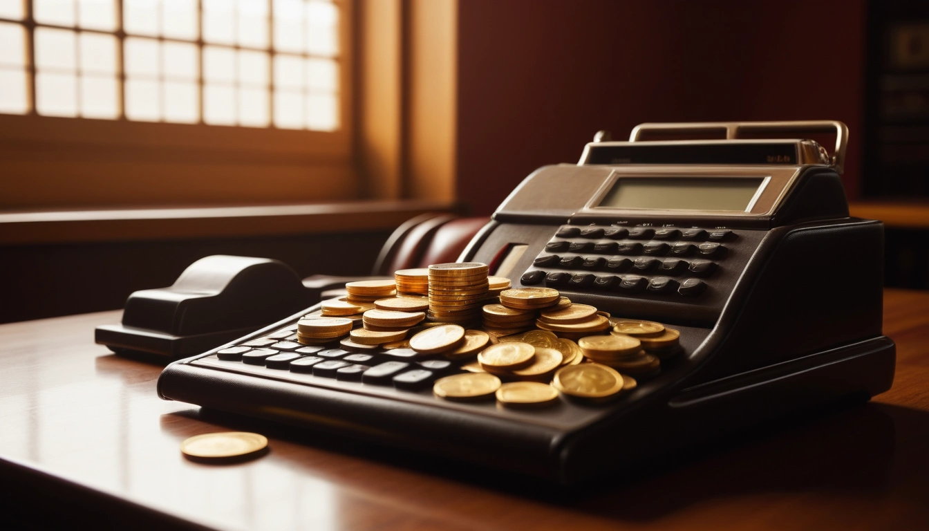 concept of stacked gold coins a premium 1 4