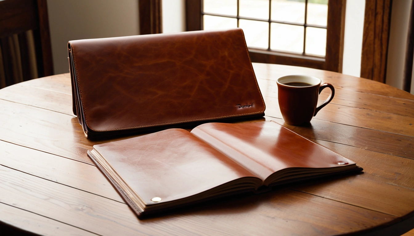 daily liabil a blank leather portfolio a 3