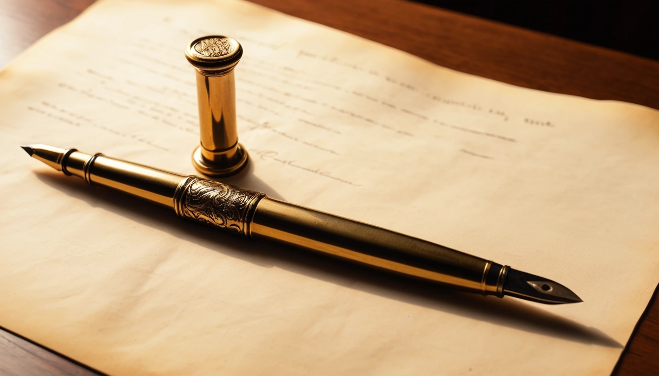 family loan antique brass fountain pen r 1