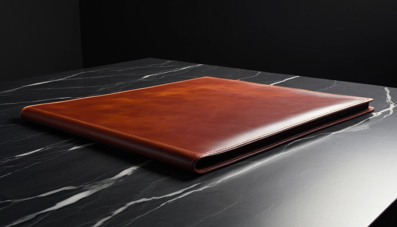 isa account leather portfolio resting on 3 1