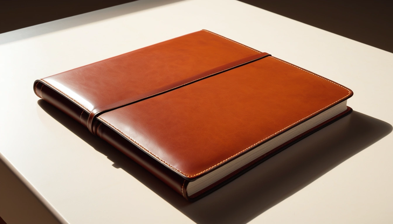isa account leather portfolio with fine 3