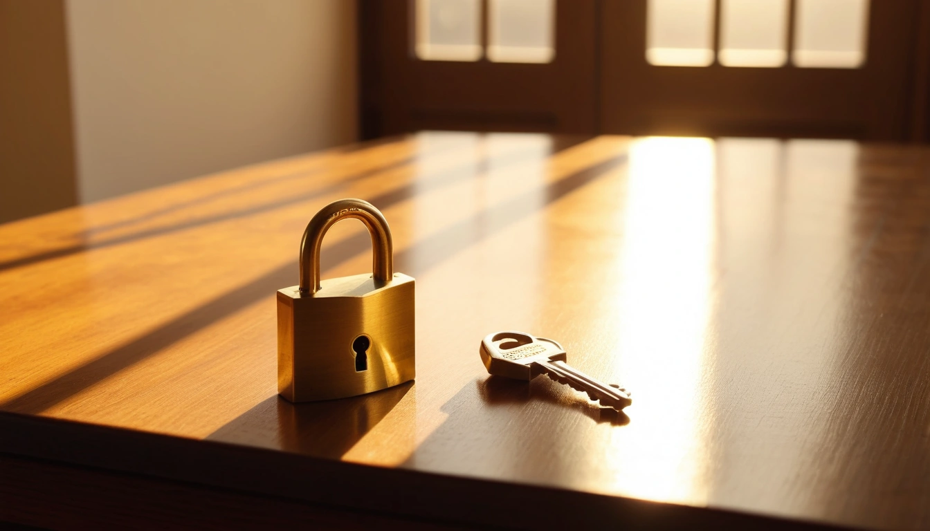 jeonse victi antique brass lock and key o 1