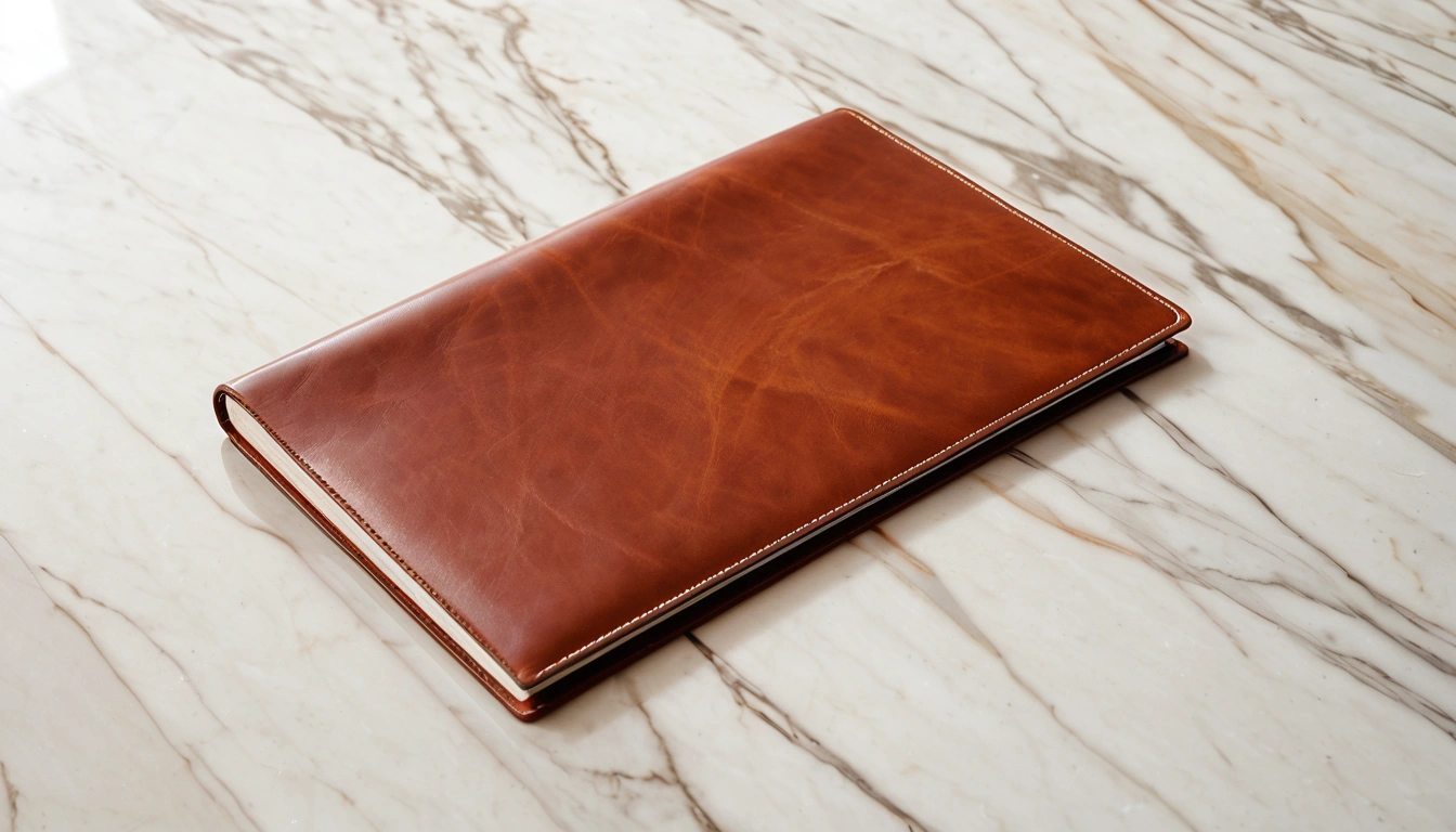 kb lte 5g a blank leather portfolio on 2