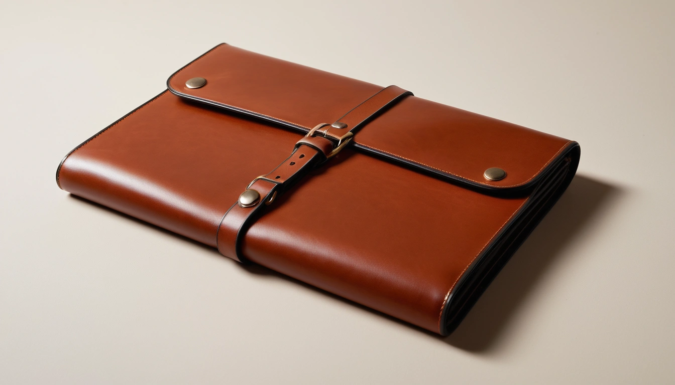 kb small bus leather portfolio with sleek 2