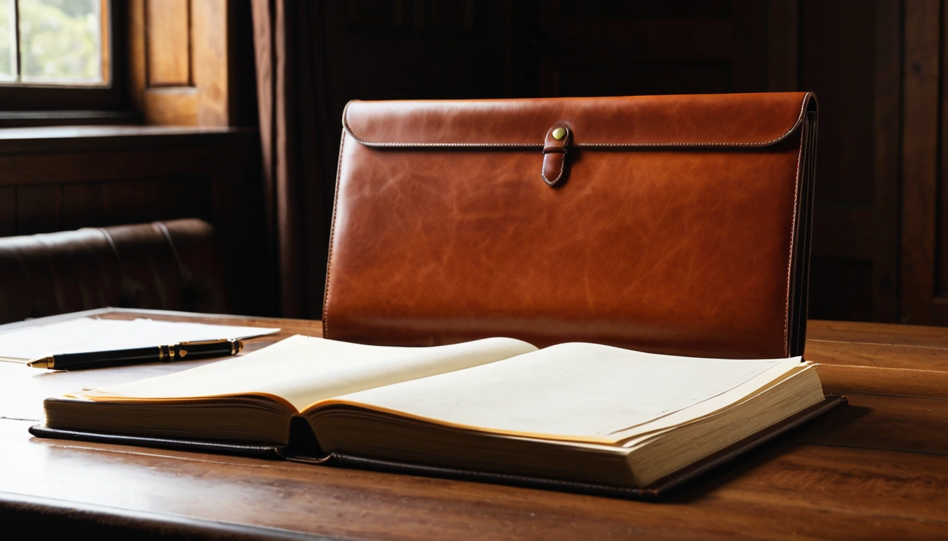 lh a blank leather portfolio wi 2