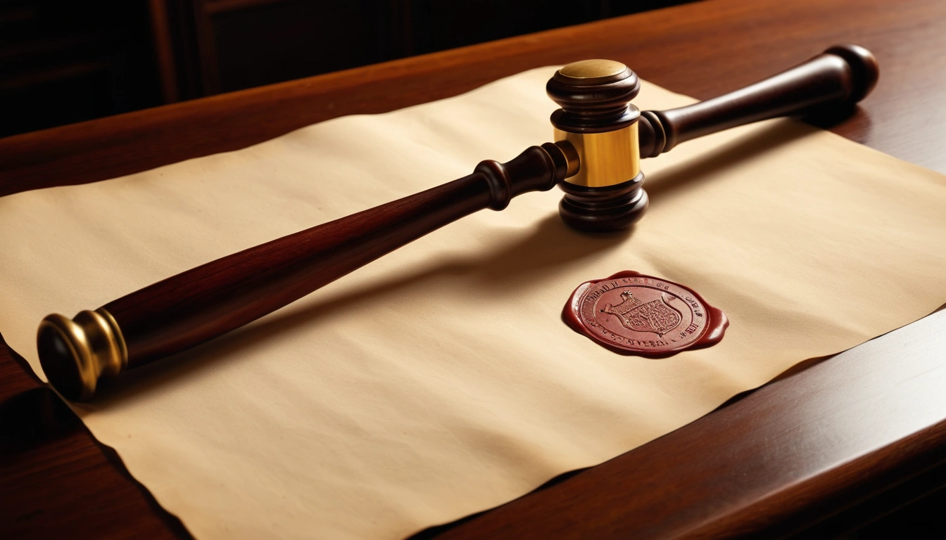 p131 antique brass gavel wax seal 2