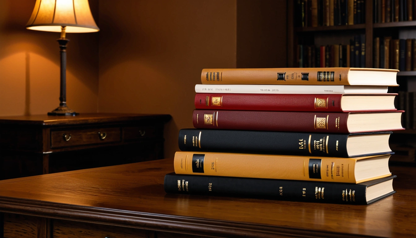 p146 neatly stacked hardcover boo 3