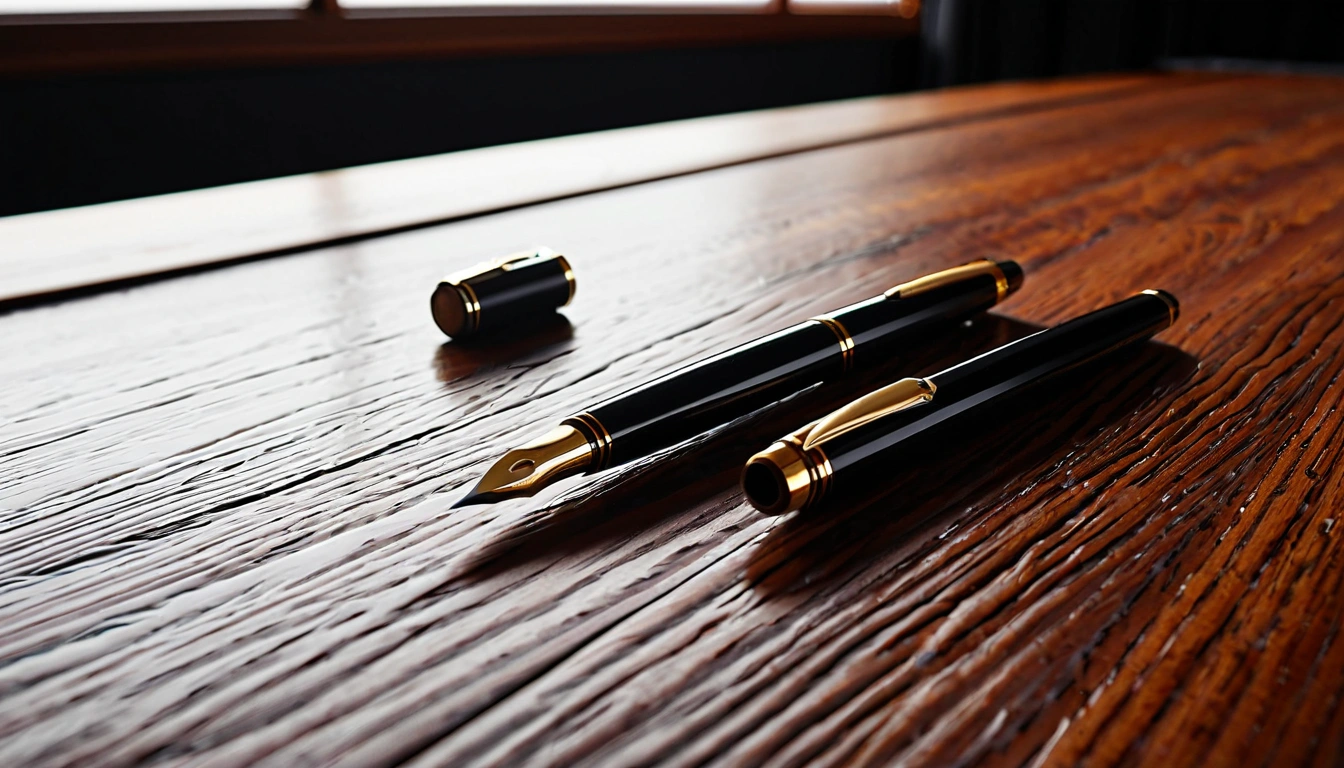 p152 a sleek fountain pen resting 2