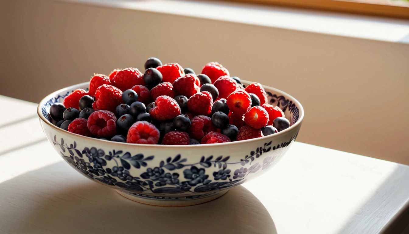 p153 fresh berries in a ceramic b 2