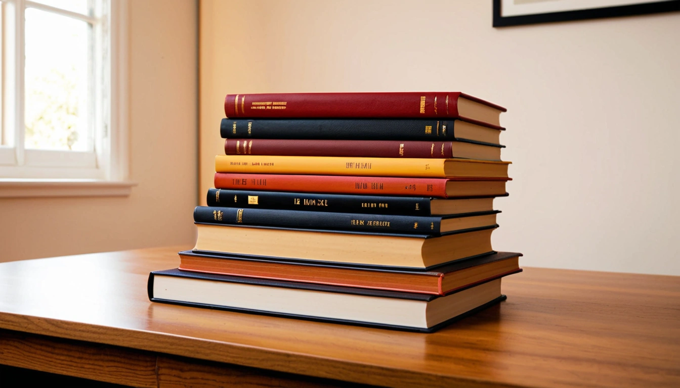p174 neatly stacked hardcover boo 3