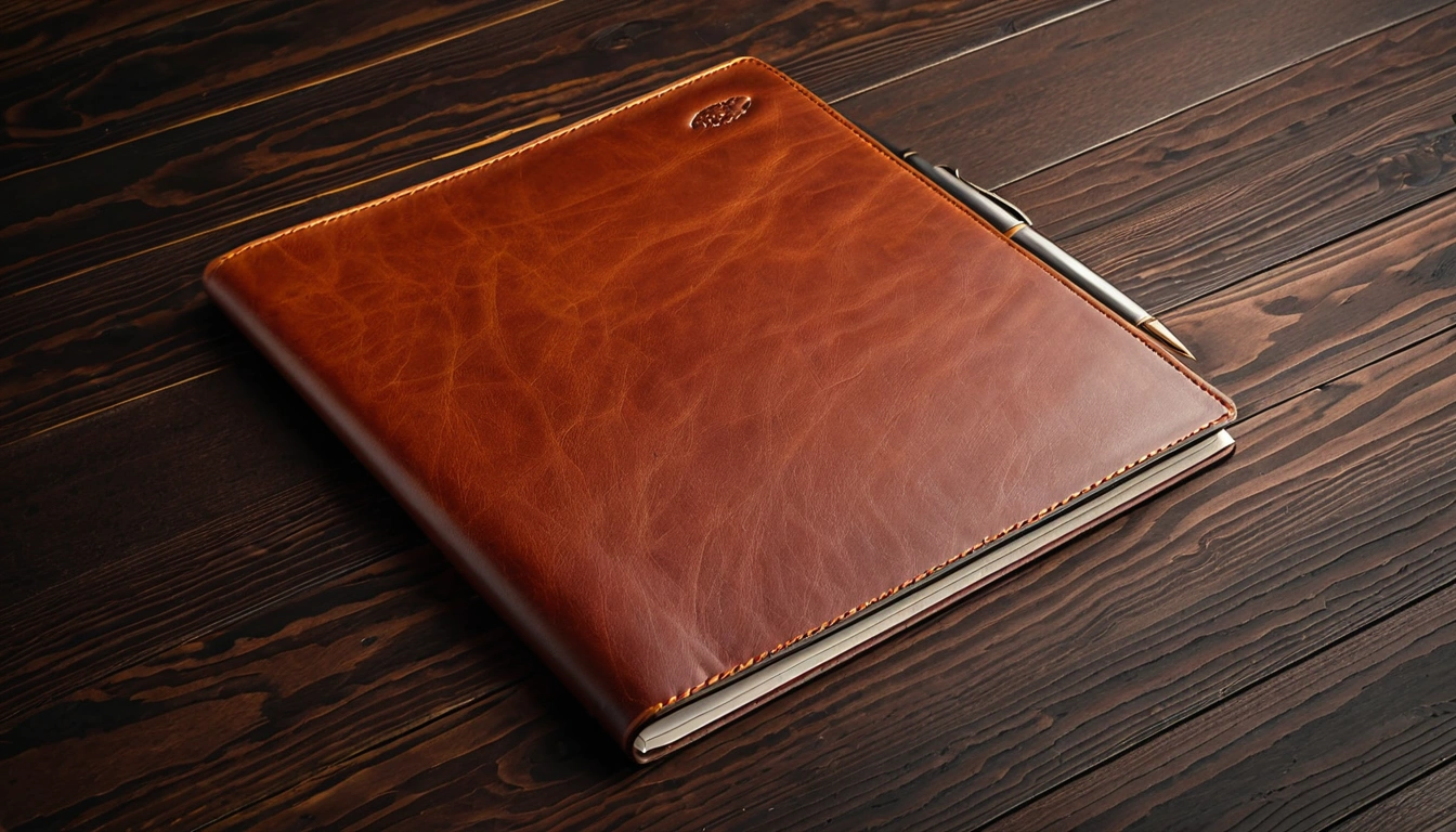 p180 a blank leather portfolio an 3