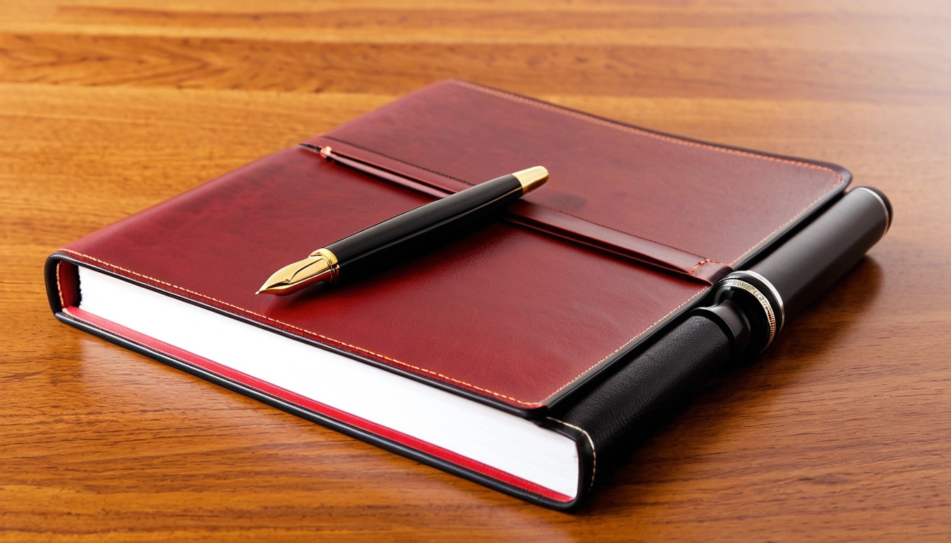 p184 a sleek fountain pen resting 1