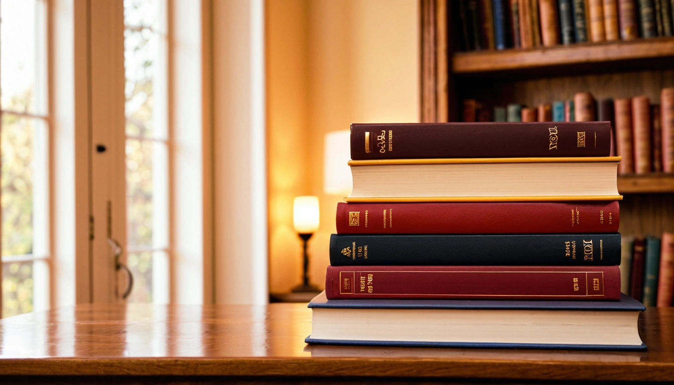 p184 neatly stacked hardcover boo 3