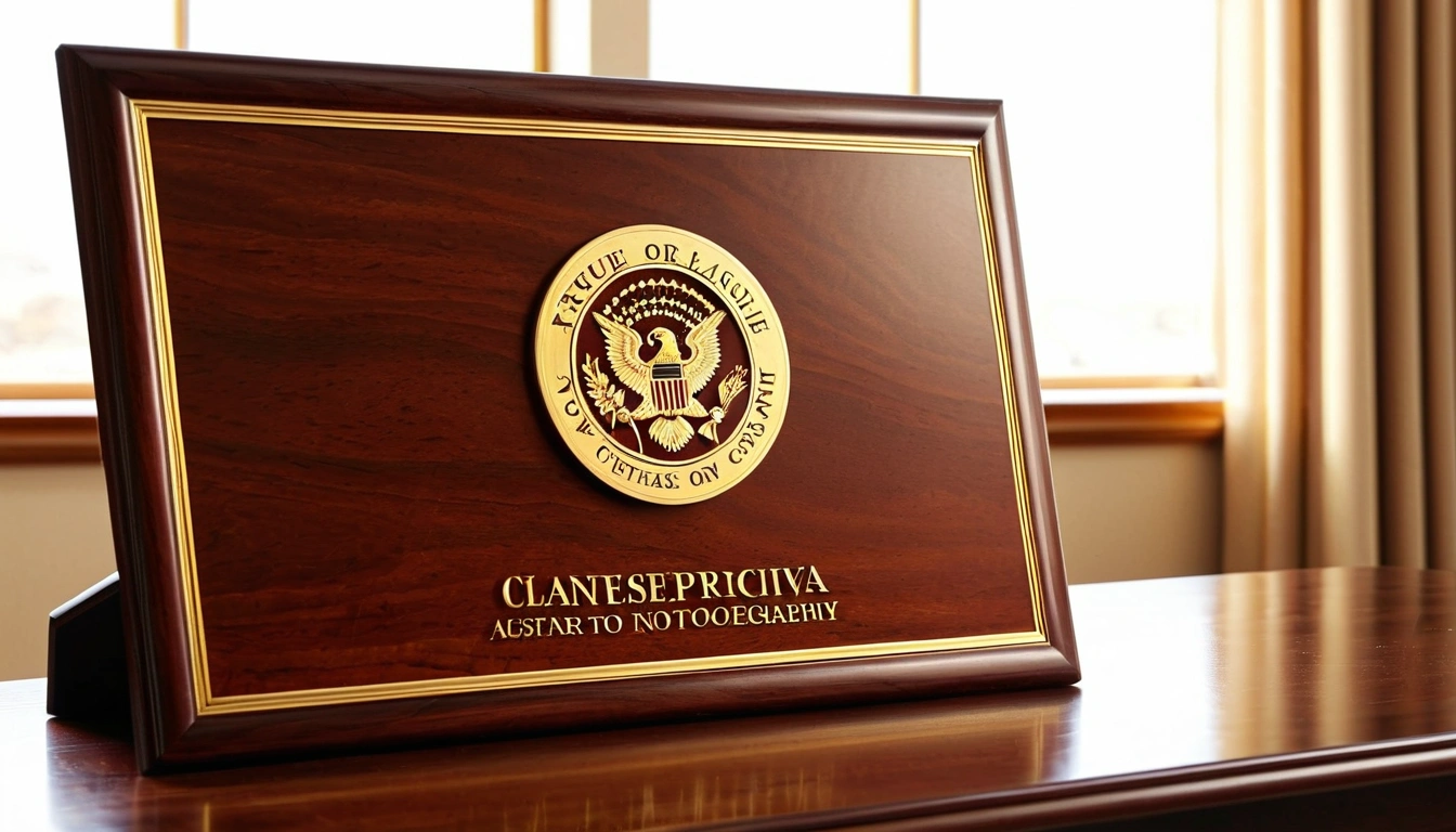 p200 an elegant wooden plaque wit 1