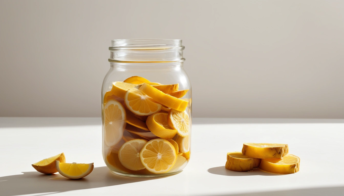 p223 clear glass jar containing f 1