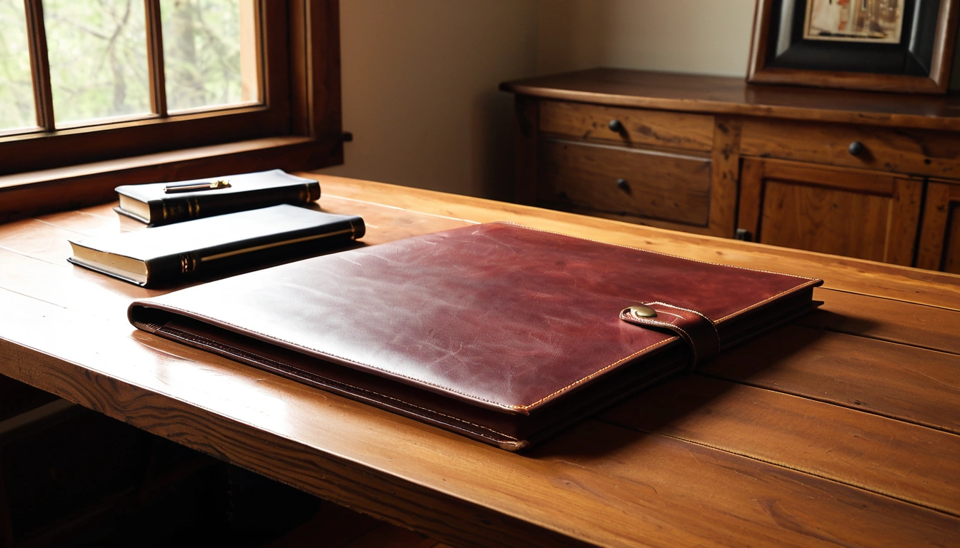 p226 a blank leather portfolio a 2