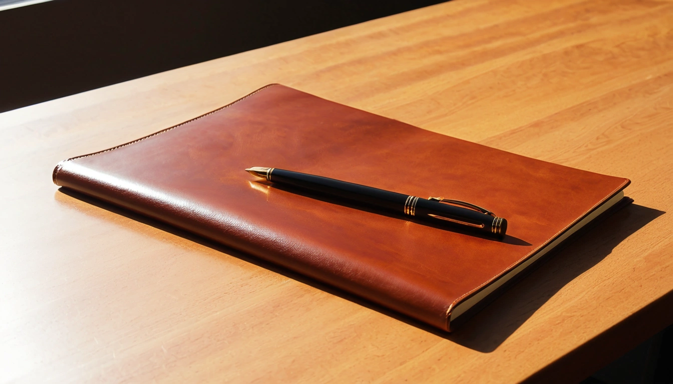 p235 a blank leather portfolio a 2