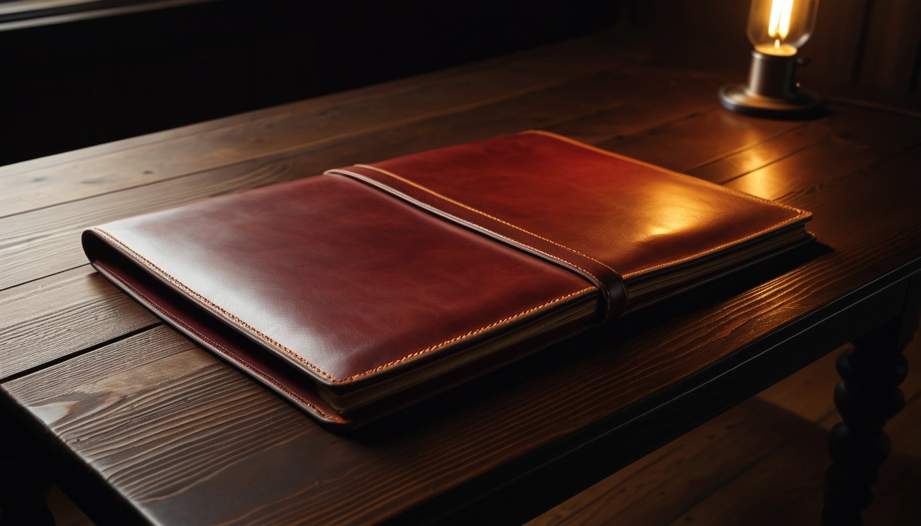 p239 leather portfolio with fine 3