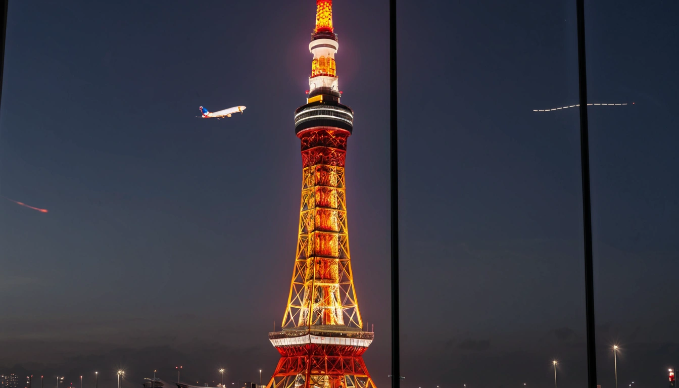 p279 iconic tokyo tower seen thro 2