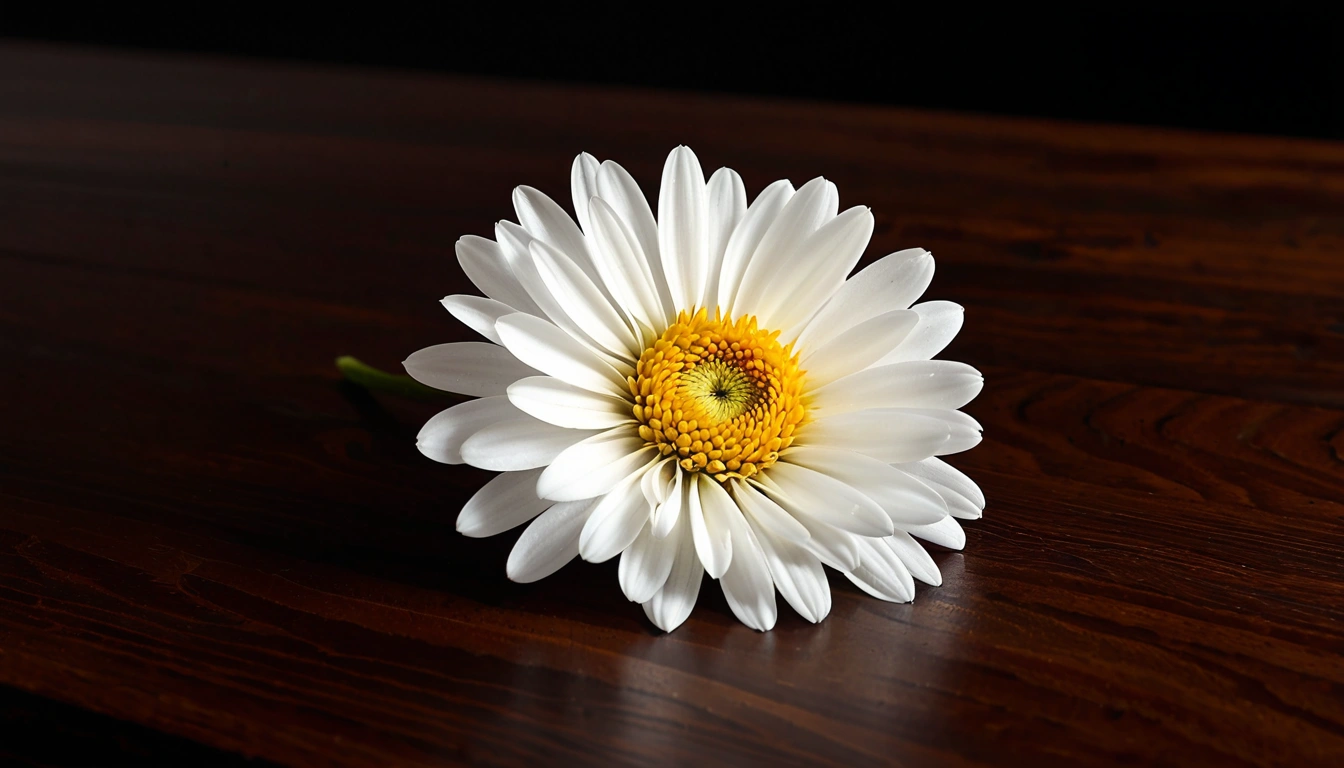p559 a single white chrysanthemum 2