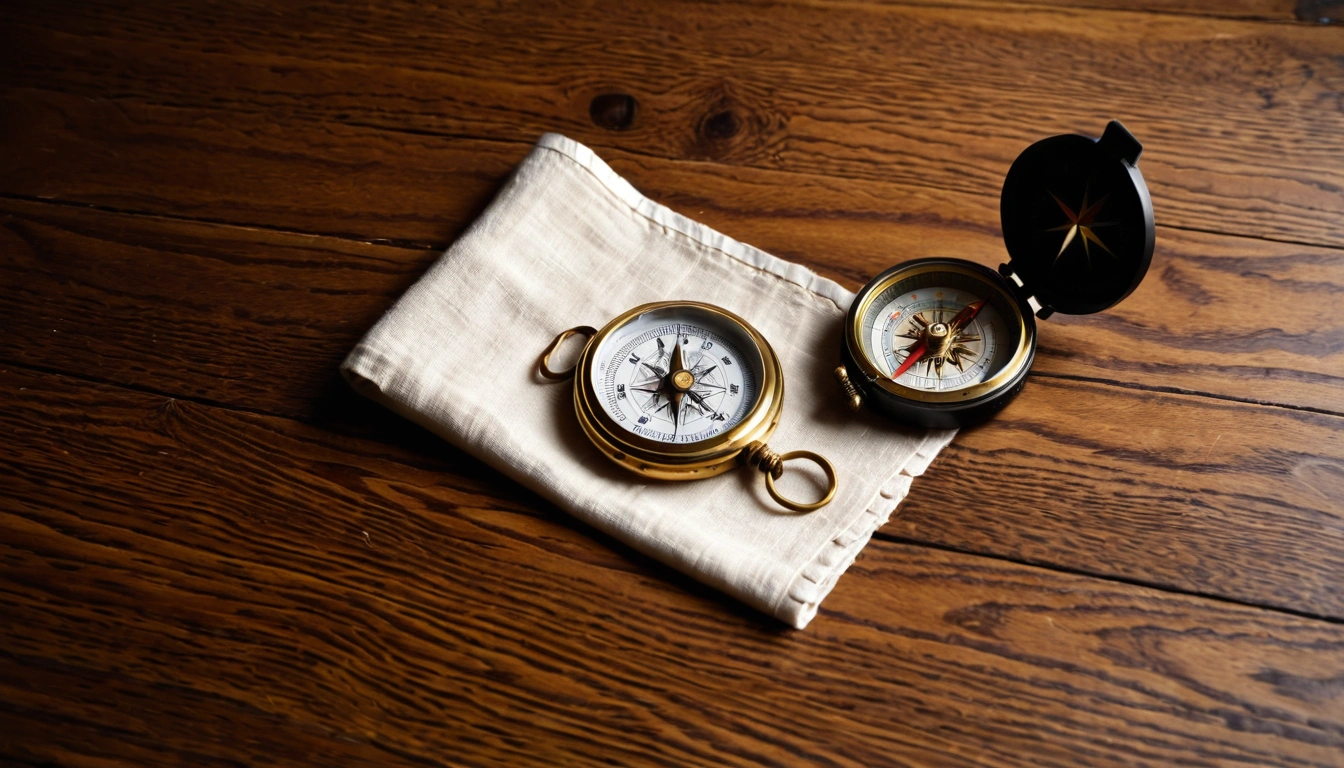 p664 a vintage leather compass an 3