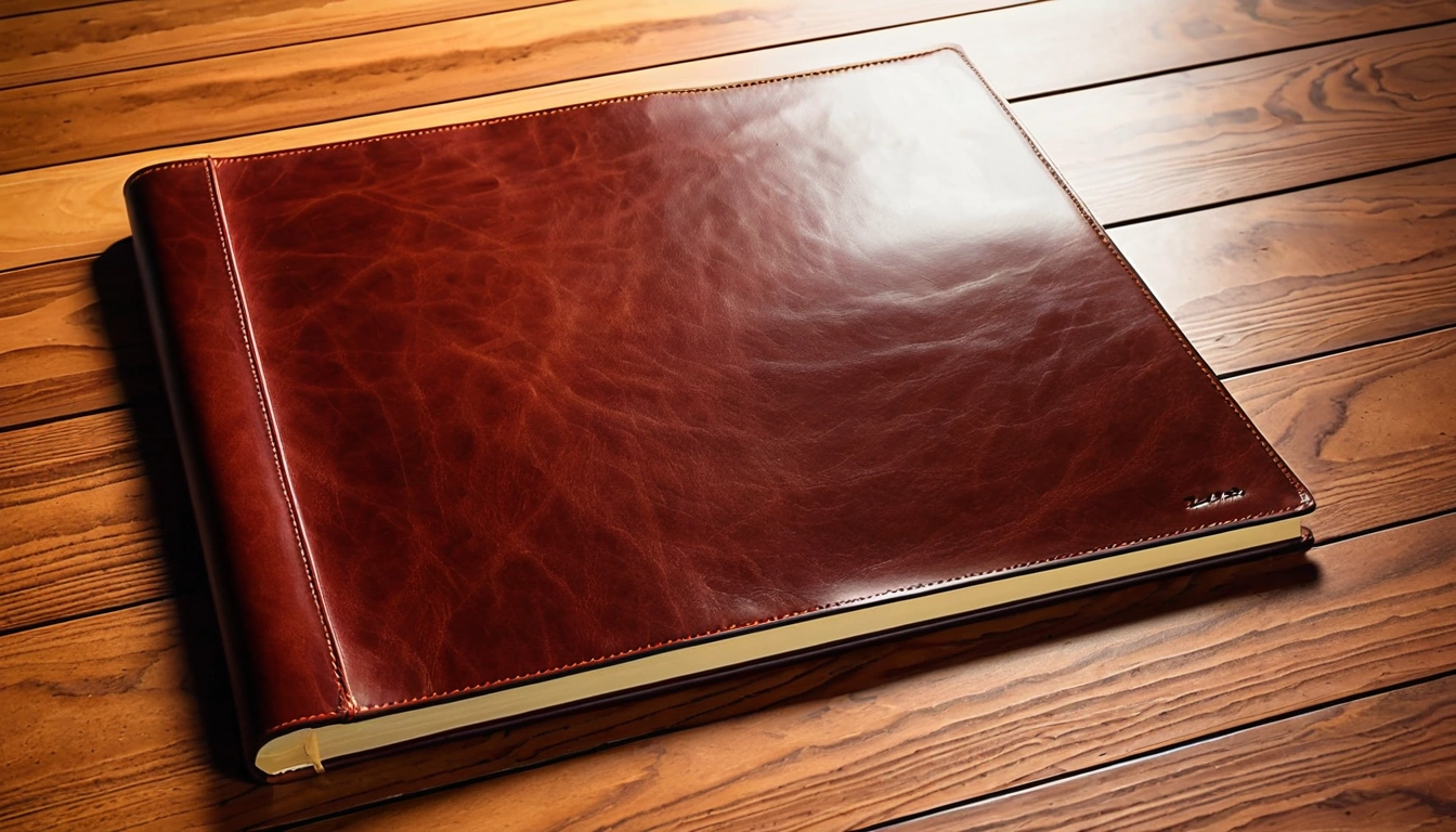 post retire a blank leather portfolio re 2