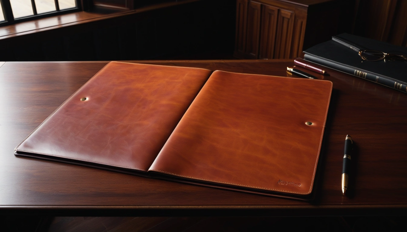 stock accoun leather portfolio with fine 3