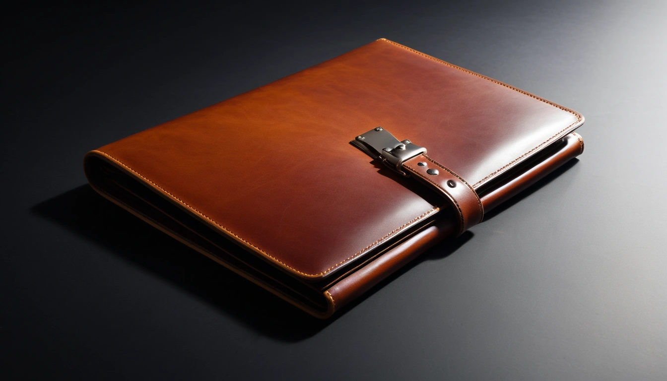 stock invest leather portfolio with sleek 2