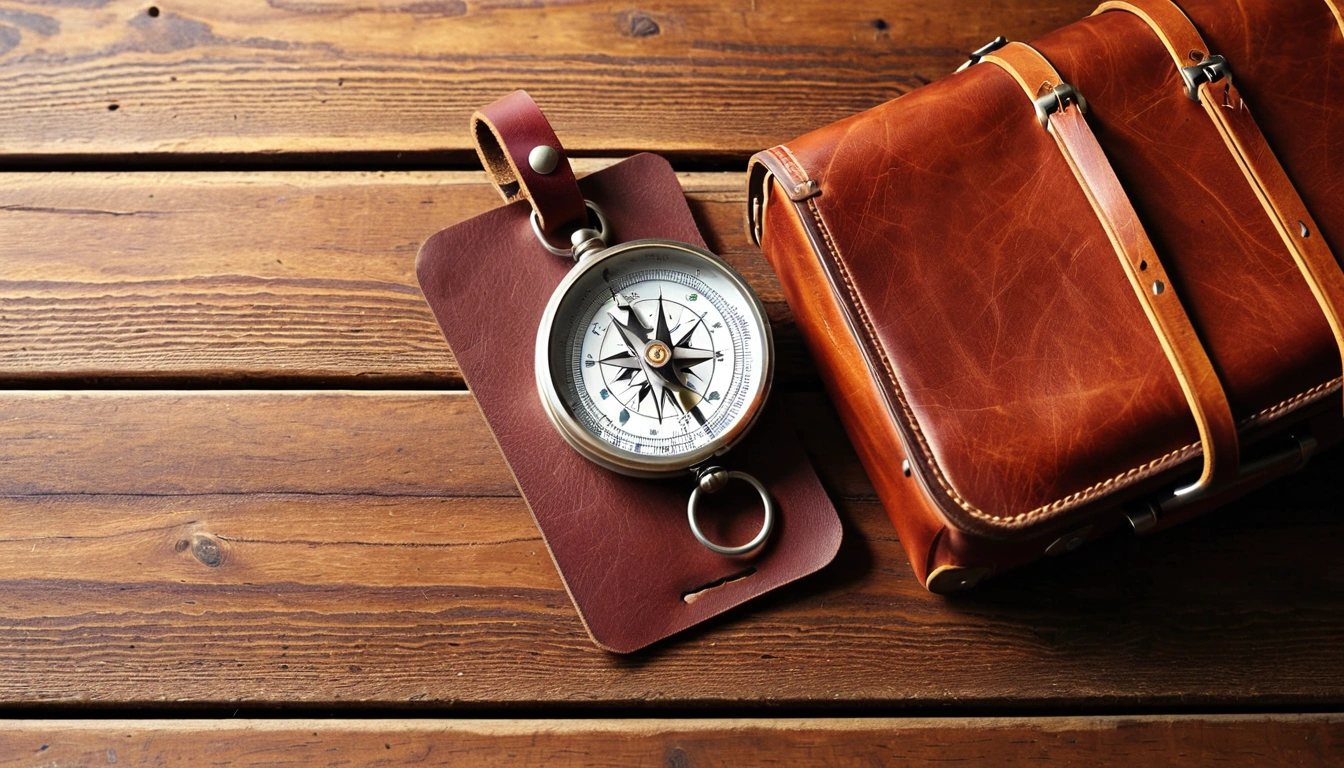 transamin a vintage leather compass an 2