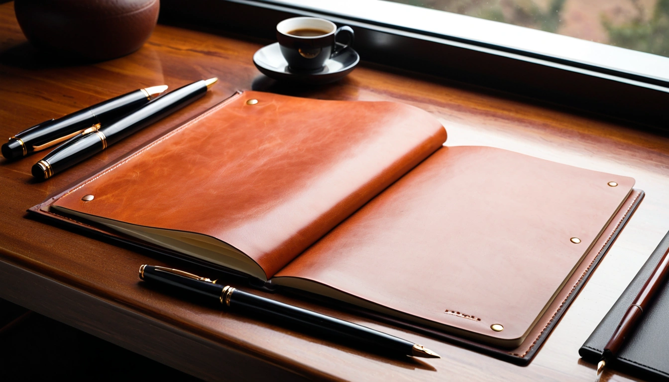 travel perso a blank leather portfolio a 2