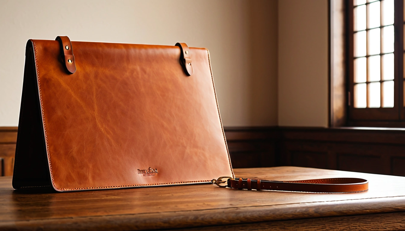 where use cu a blank leather portfolio an 3